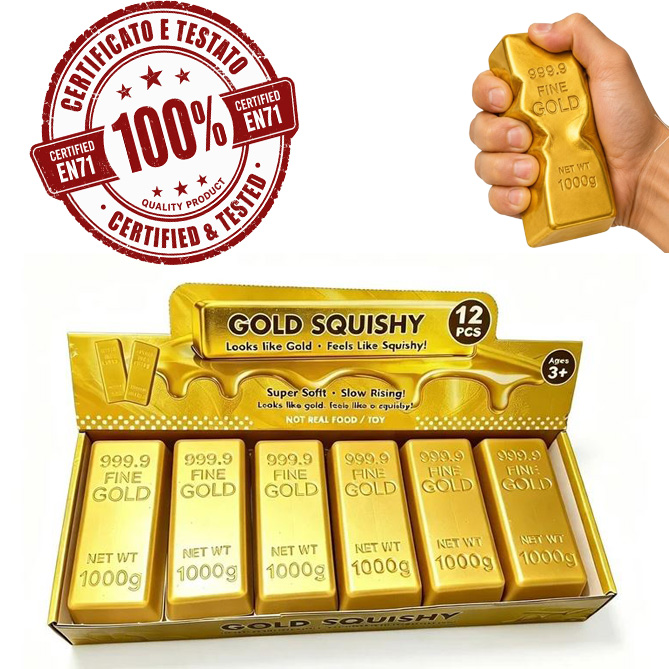 SQUISHY Gold Butter Burro Oro 13cm In espo da 12pz…x12…x288